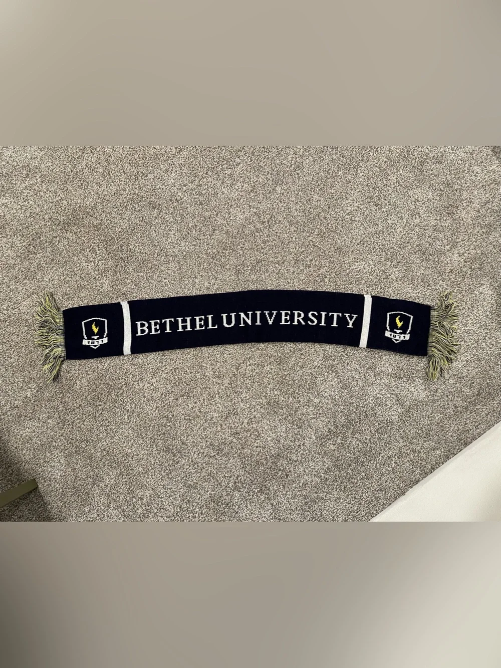 Bethel Royals University Navy Blue Knit Game Day Fan Scarf BU